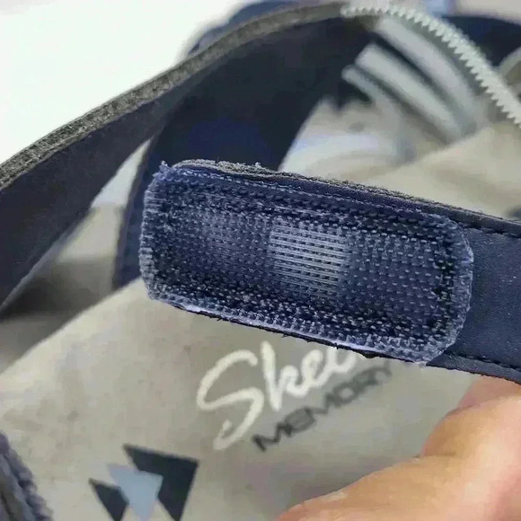 Skechers Womens Reggae Slim Takes Two Navy Blue Size 7 Super Light - Picture 9 of 12